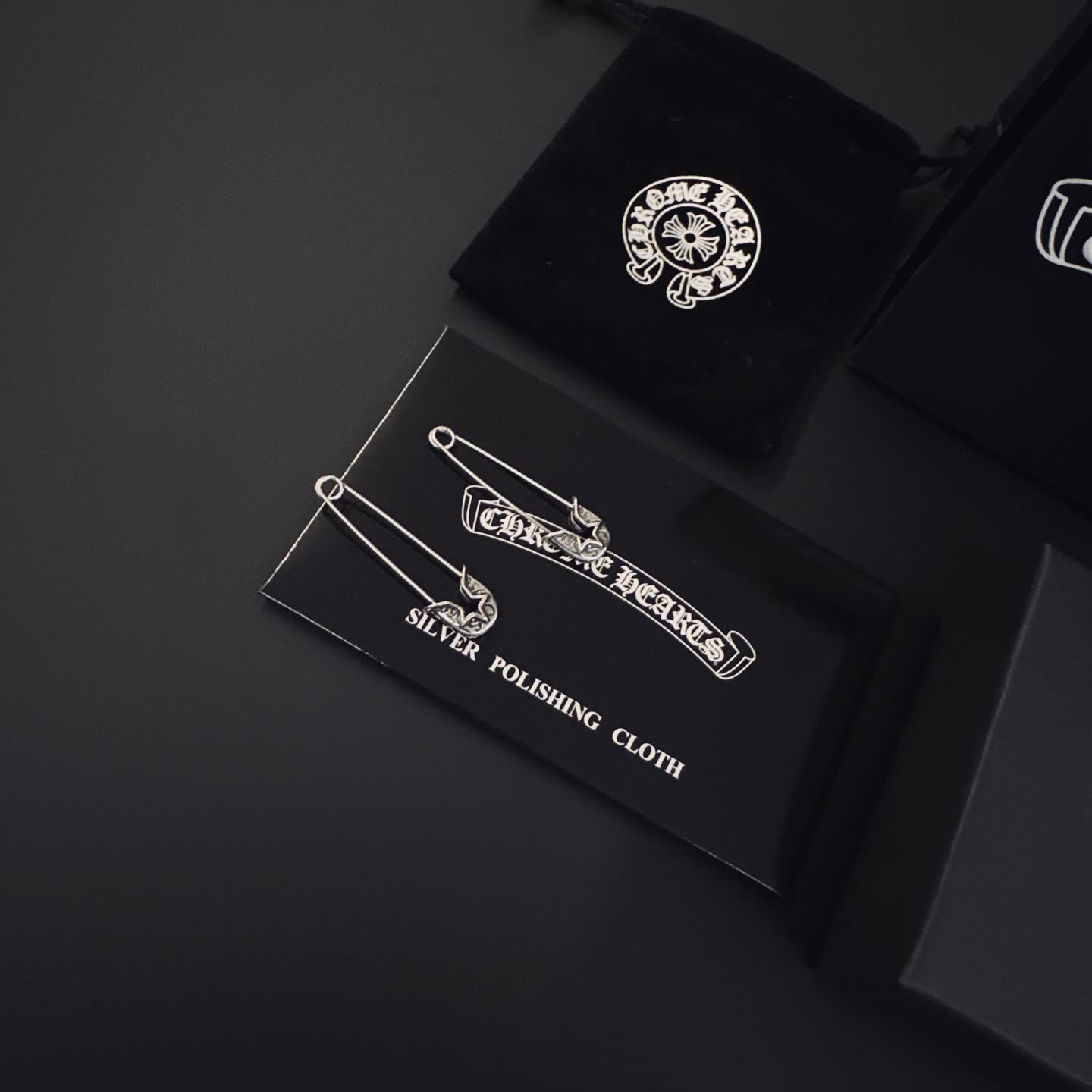 Chrome Hearts Silver Safety Pins